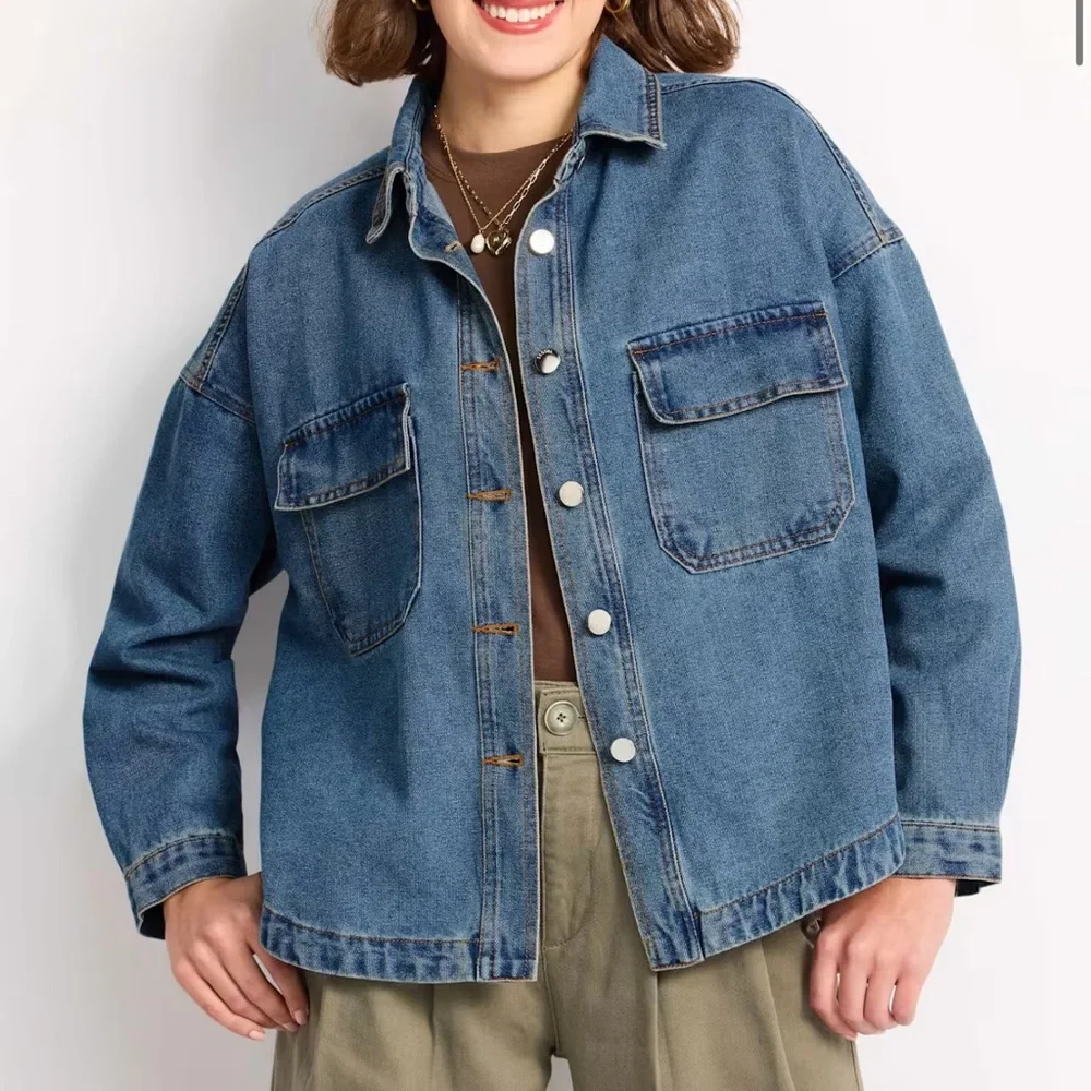 Denim Shacket - Picture 1 of 4
